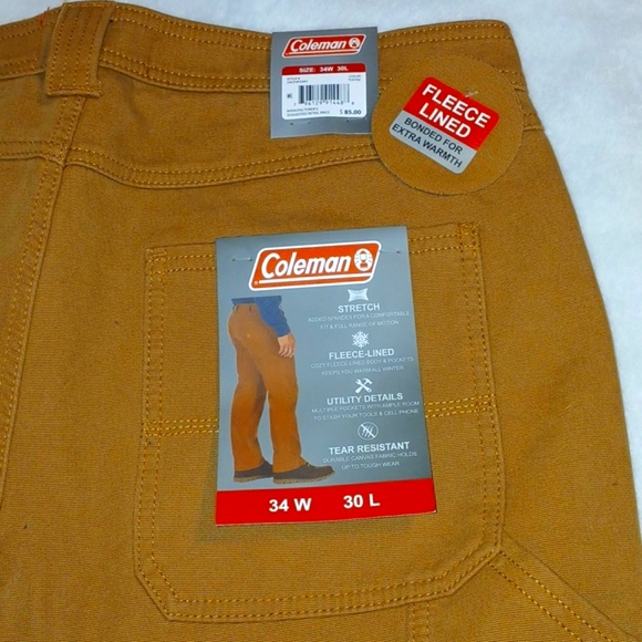 Coleman Mens Lined Pants..34x30 - Picture 2 of 5